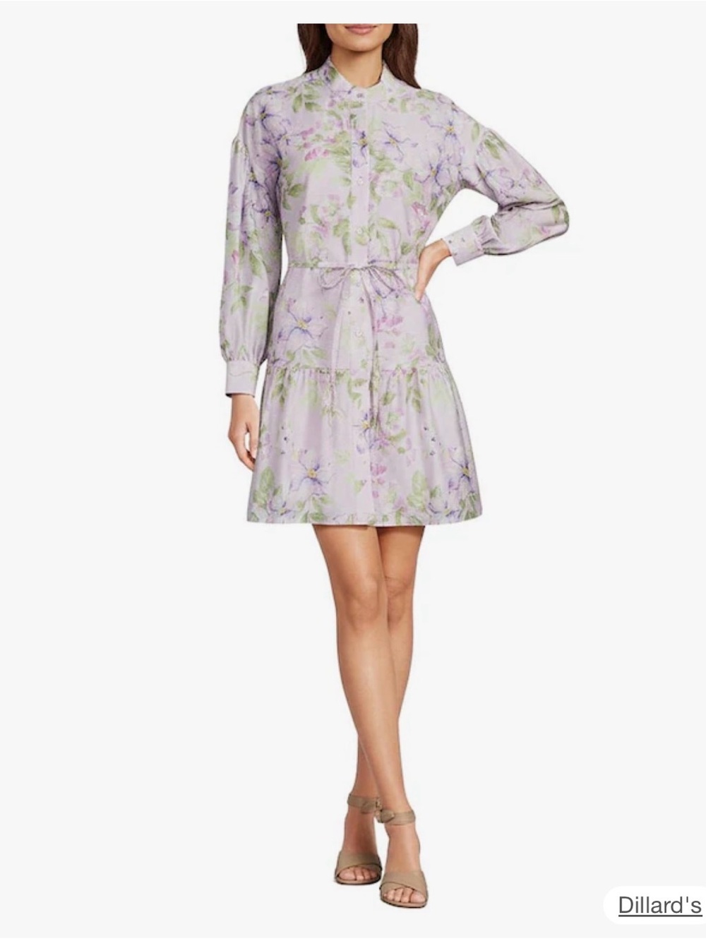 Alex Marie Lavender Floral Shirt Dress
